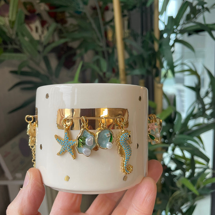 Turquoise-colored mug