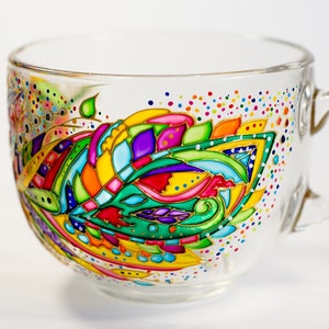 Hand Painted Feather Design, Gift for Mom