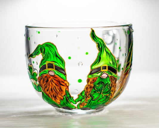 Hand Painted Leprechaun Gnome Mug, St. Patrick's Day Gift