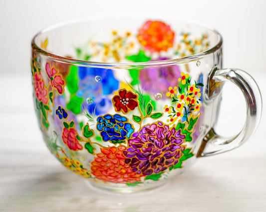 Boho Wildflowers Cottagecore Coffee Mug,Wildflower Tea Cup