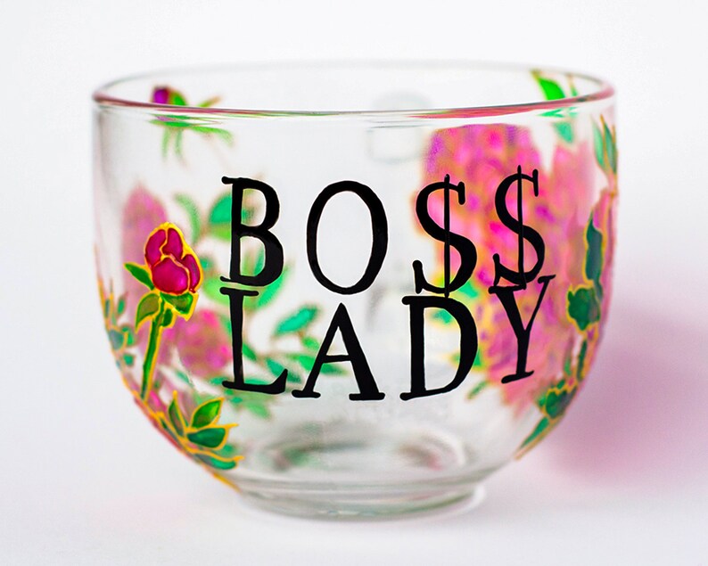 Hand Painted Pink Peony Mug