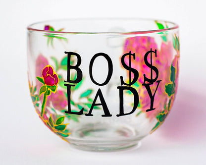 Hand Painted Pink Peony Mug