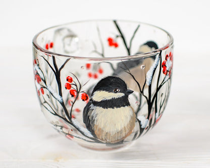 Chickadee Coffee Mug,  Farmhouse Christmas Gifts, Holiday Winter Mug