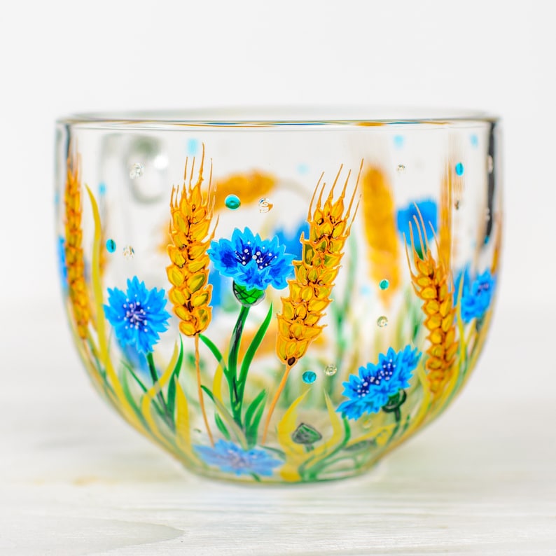 Cornflowers and Wheat Ears Botanical Mug