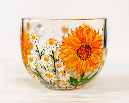 Hand Painted Sunflower Mug
