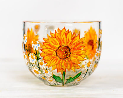 Hand Painted Sunflower Mug