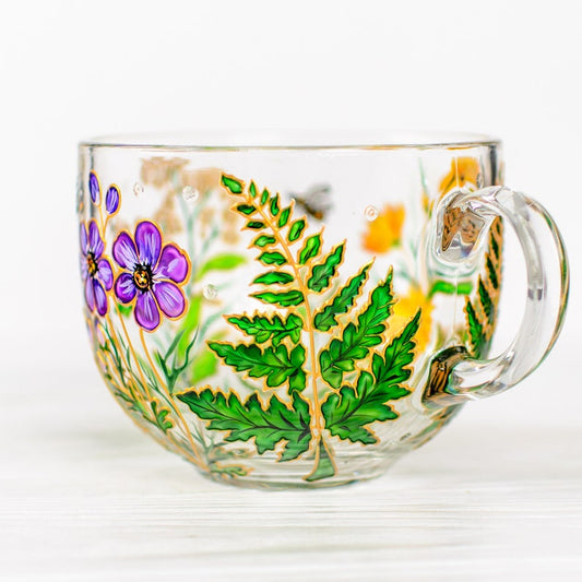 Cottagecore Coffee Mug, Hand Painted Forest Mug