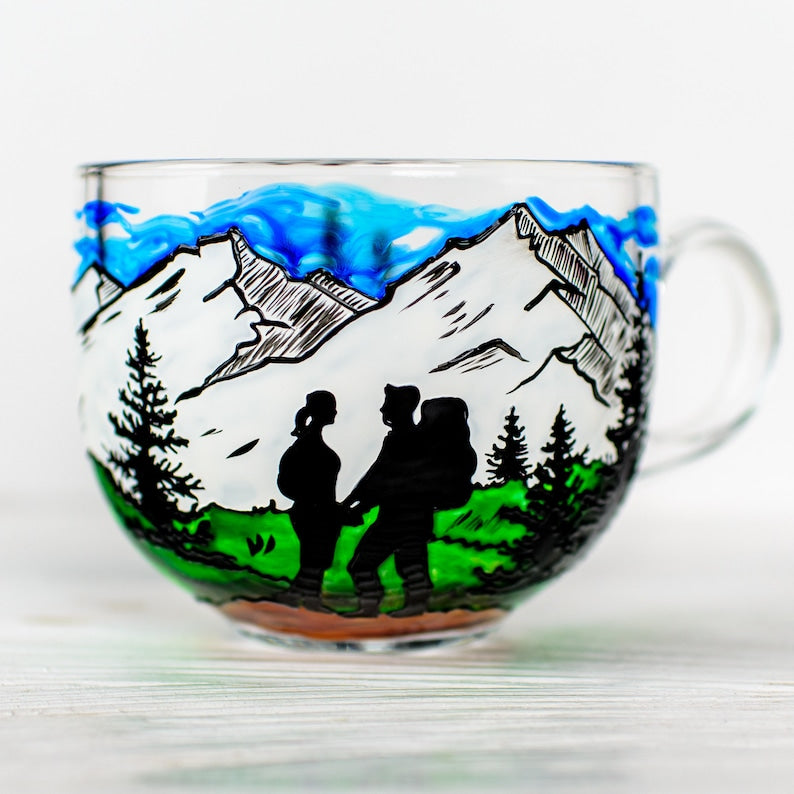 Hand-Painted Mountain Campers Gift