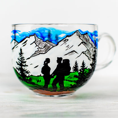 Hand-Painted Mountain Campers Gift