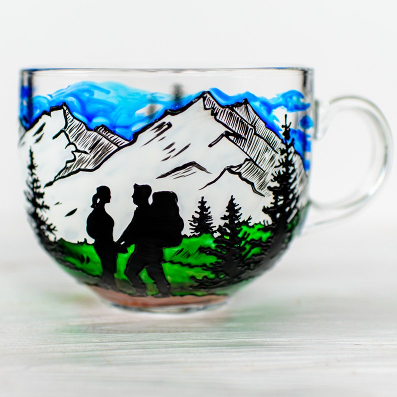 Hand-Painted Mountain Campers Gift