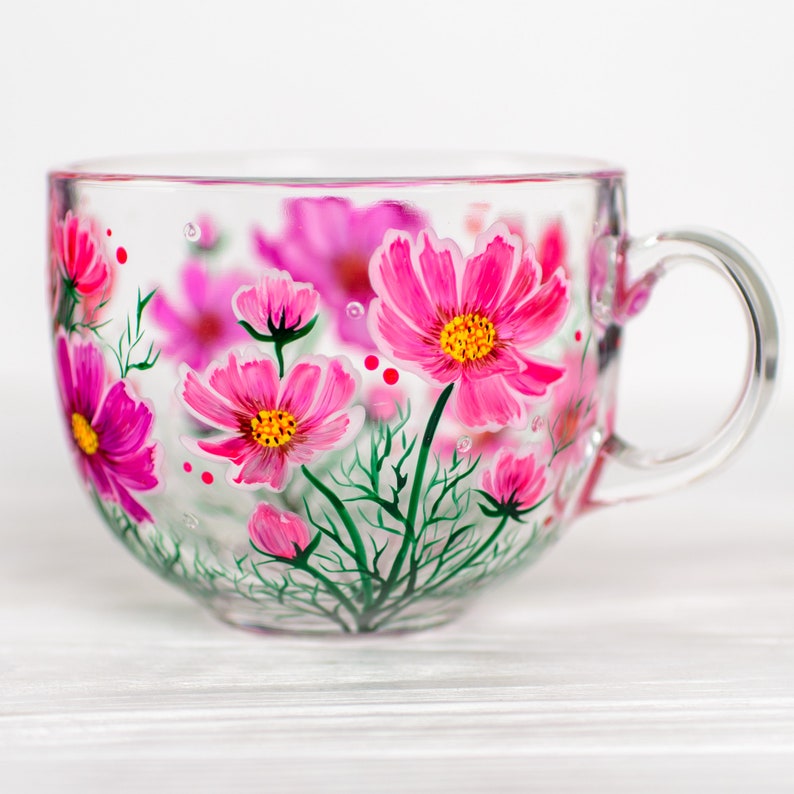 October Birth Flower Gift  Cosmos Flower Mug