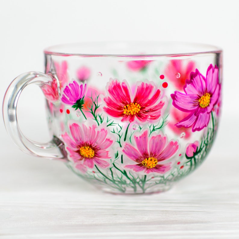 October Birth Flower Gift  Cosmos Flower Mug