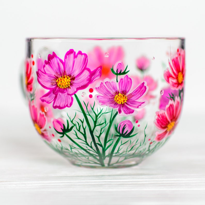 October Birth Flower Gift  Cosmos Flower Mug