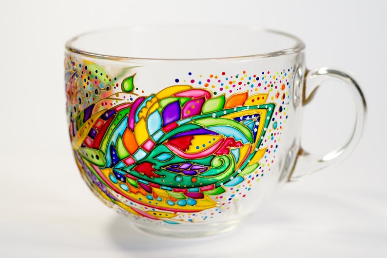 Hand Painted Feather Design, Gift for Mom