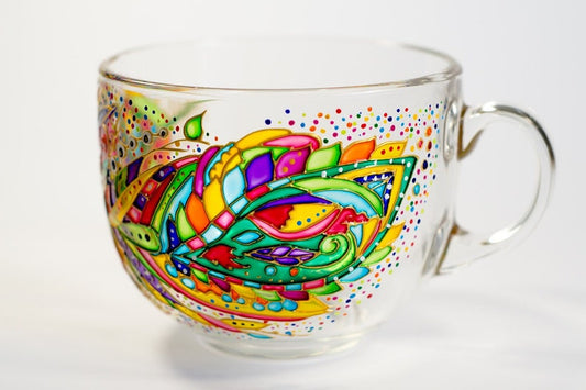 Hand Painted Feather Design, Gift for Mom